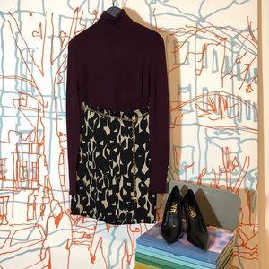 Ann Taylor abstract brush stroke pencil skirt